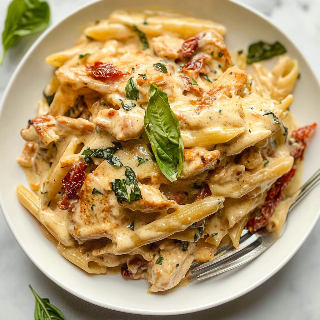 Creamy Chicken Pasta with Sun-dried Tomatoes Delight 20 Creamy Chicken Pasta with Sun-dried Tomatoes
