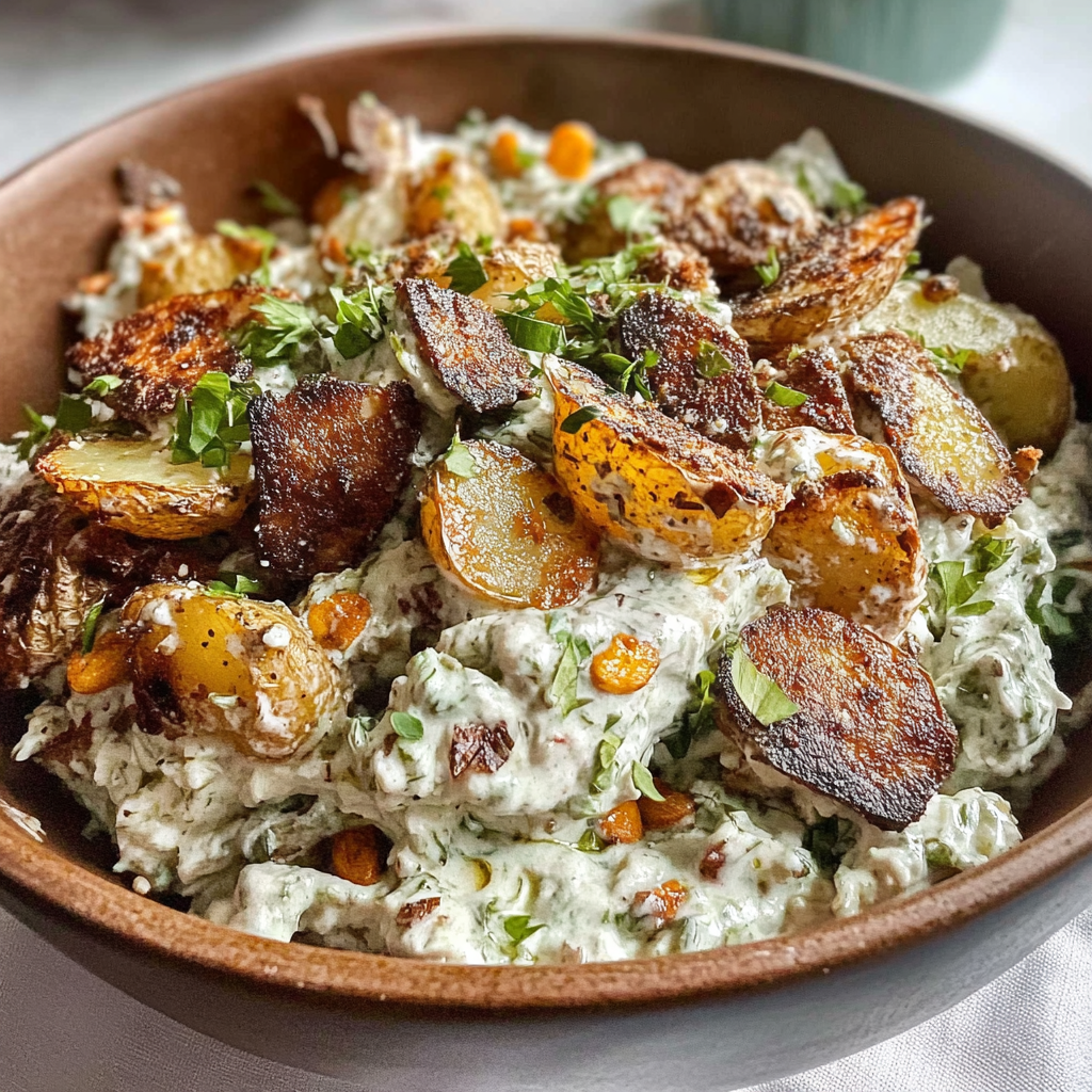 Crispy Smashed Potato Salad