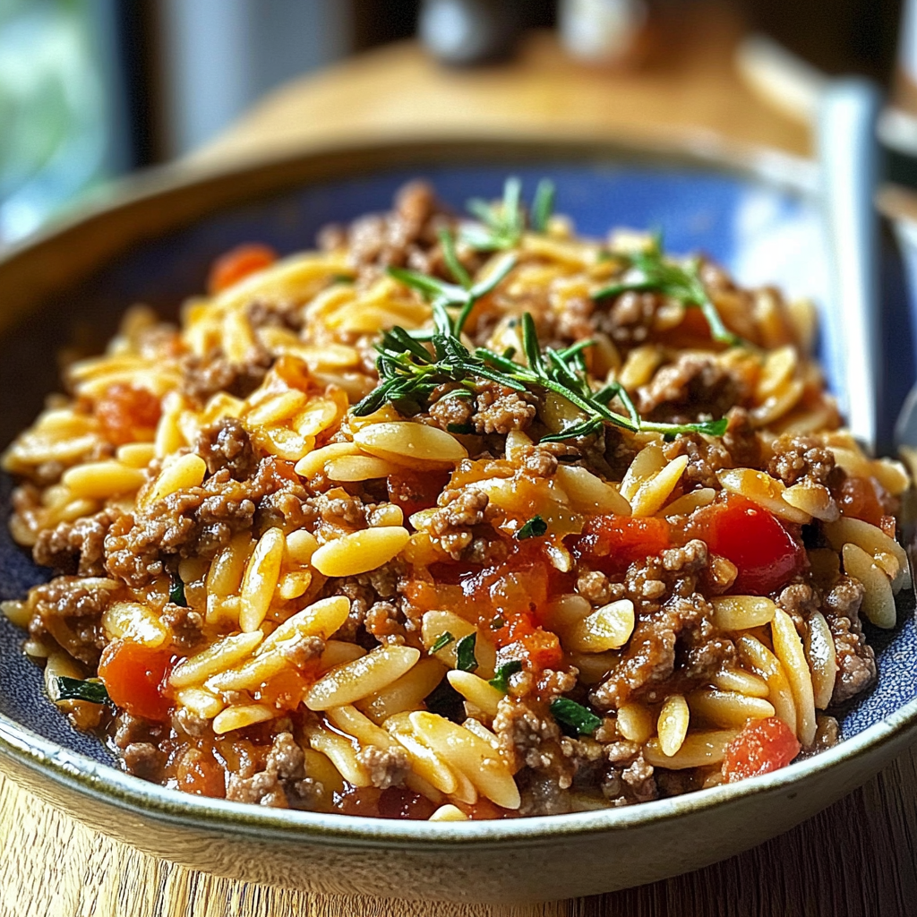 Ground Beef Orzo Recipe