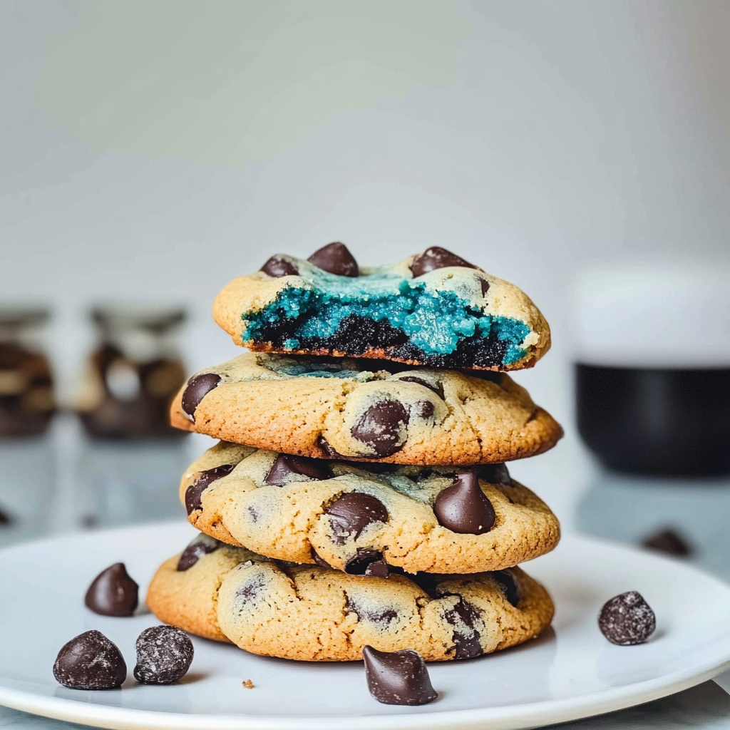 Soft & Chewy Cookie Monster Cookies