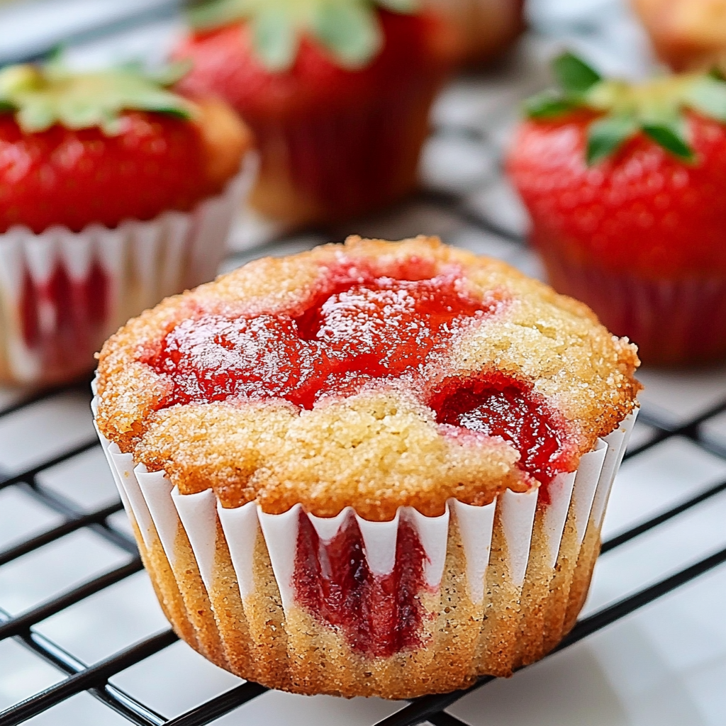 fresh strawberry muffins