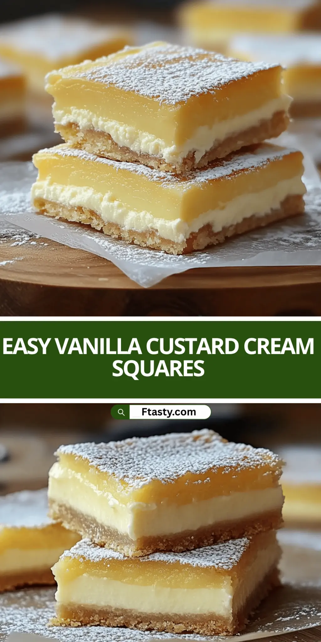 Easy Vanilla Custard Cream Squares 2