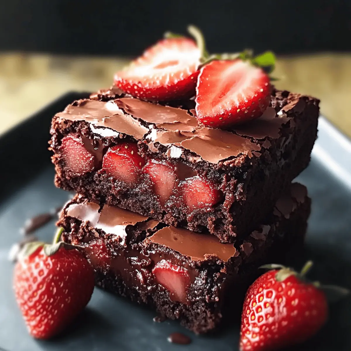 Strawberry Chocolate Brownies-Deliciously Decadent