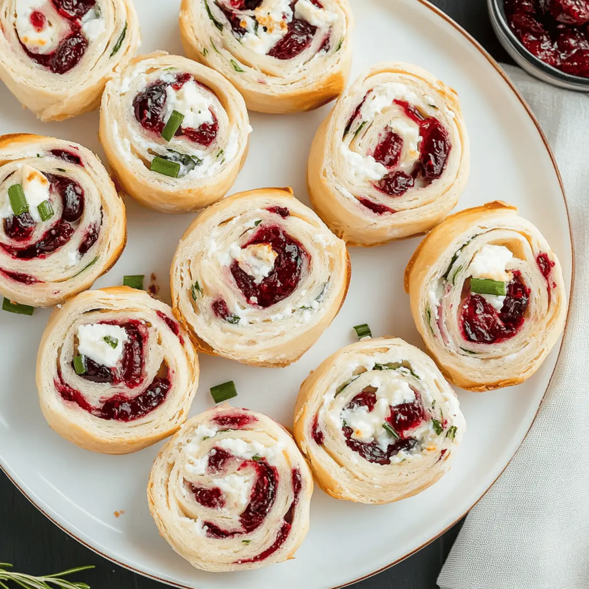 Cranberry Feta Pinwheels