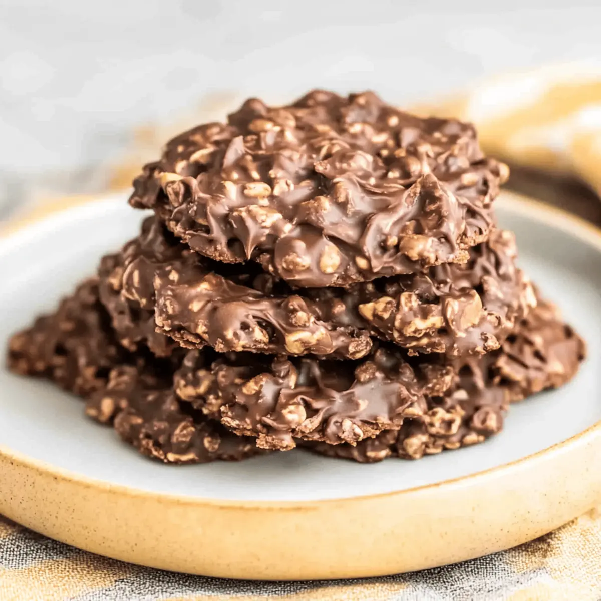 Chocolate Peanut Butter No Bake Cookies