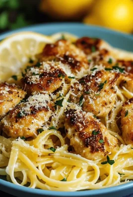 Lemon Garlic Butter Chicken Parmesan Linguine - Easy Recipe