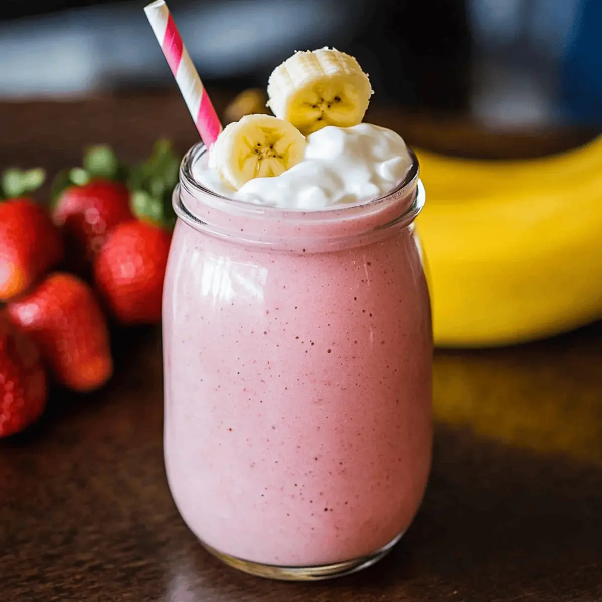 Strawberry Banana Smoothie with Yogurt
