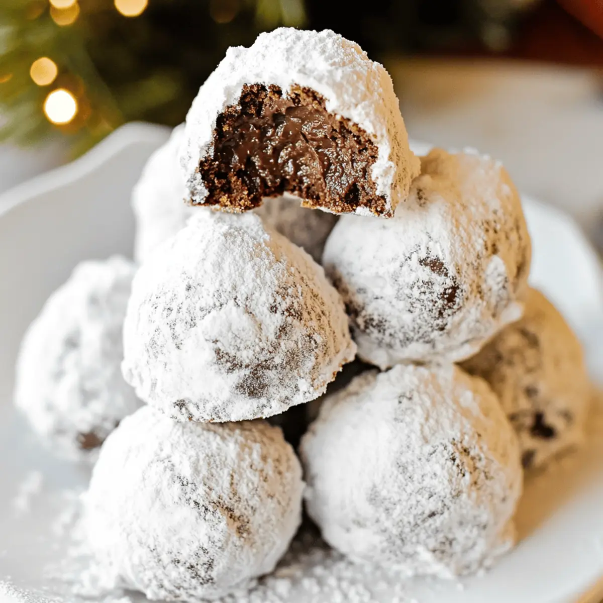 Double Chocolate Snowball Cookies