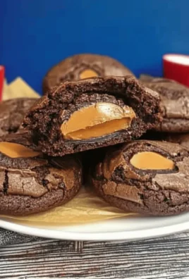Rolo Stuffed Chocolate Cookies