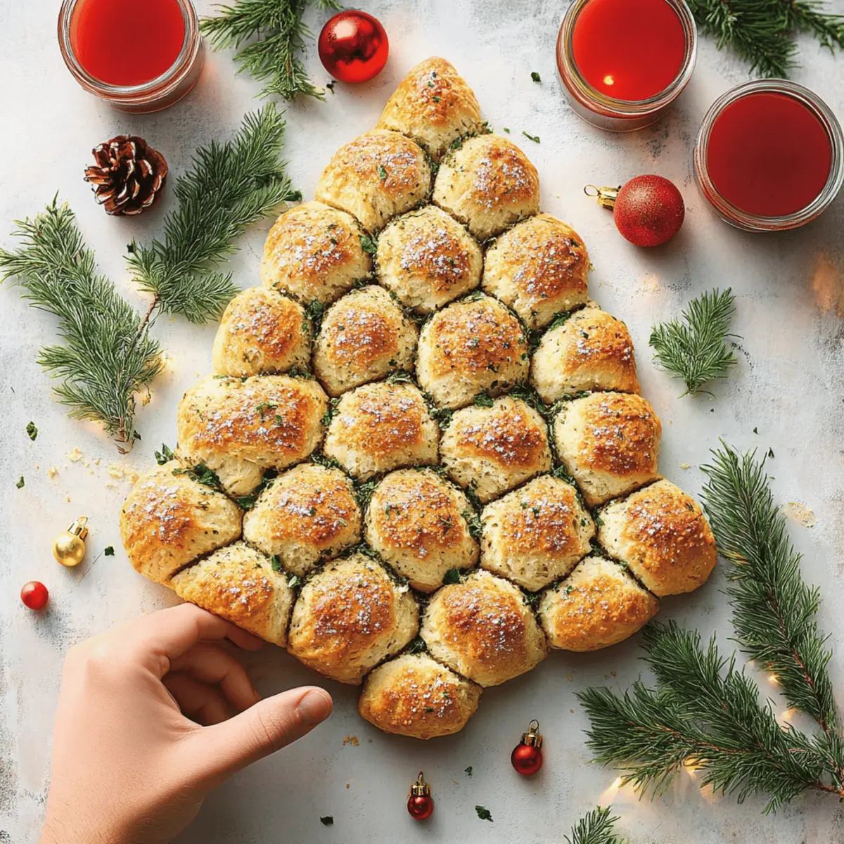 Christmas Tree Pull Apart Bread