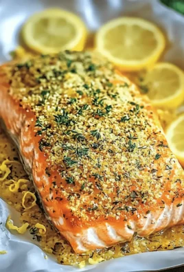 Savory 30Min Baked Lemon Parmesan Herb Crusted Salmon Recipe