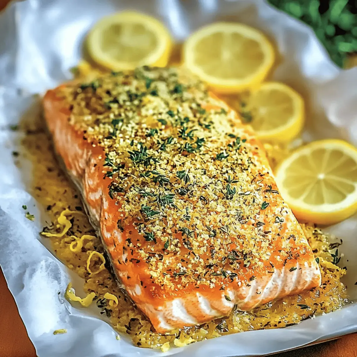Savory 30Min Baked Lemon Parmesan Herb Crusted Salmon Recipe