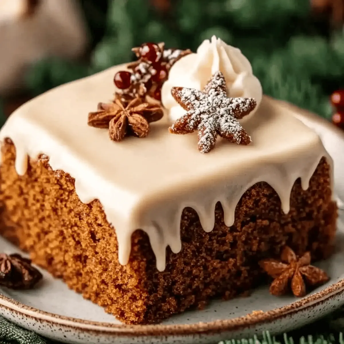 Gingerbread Cake with Cream Cheese Frosting