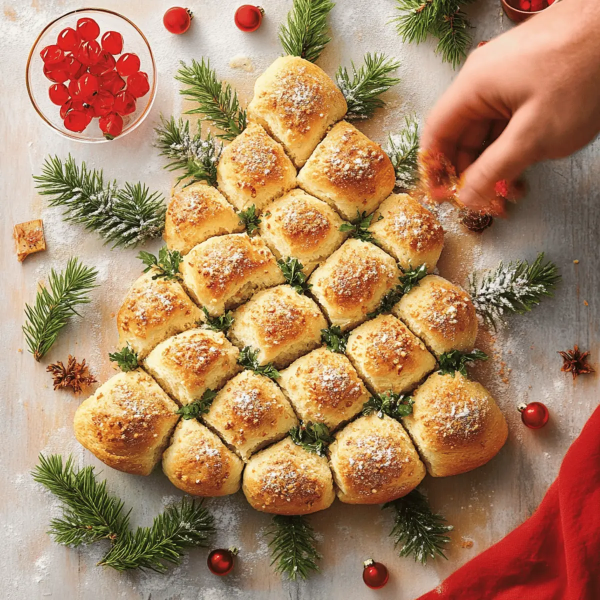 Irresistibly Cheesy Christmas Tree Pull Apart Bread Recipe 3