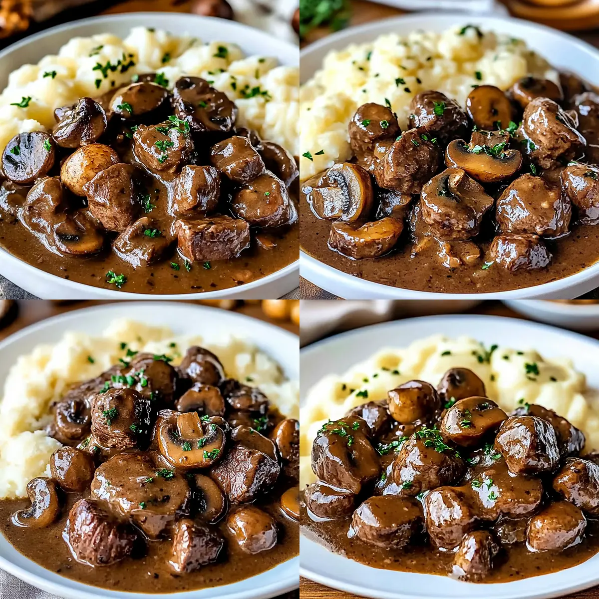 Mouthwatering Beef Tenderloin Tips in Savory Mushroom Gravy