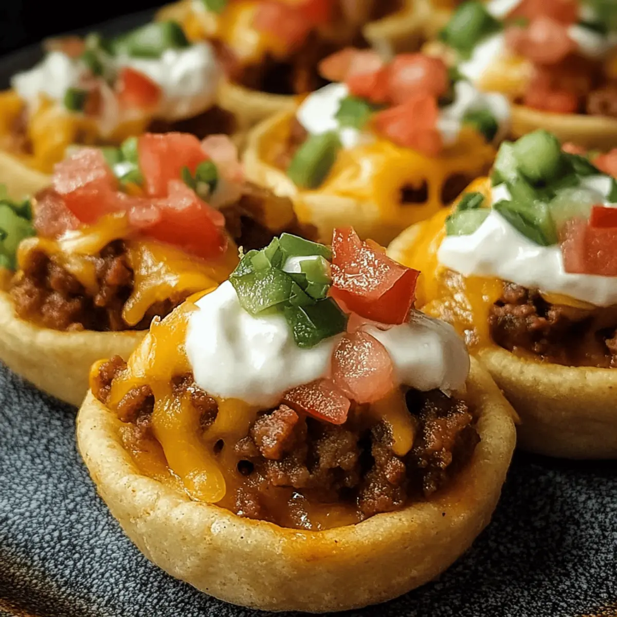 Cheesy Taco Cups Snack Bake