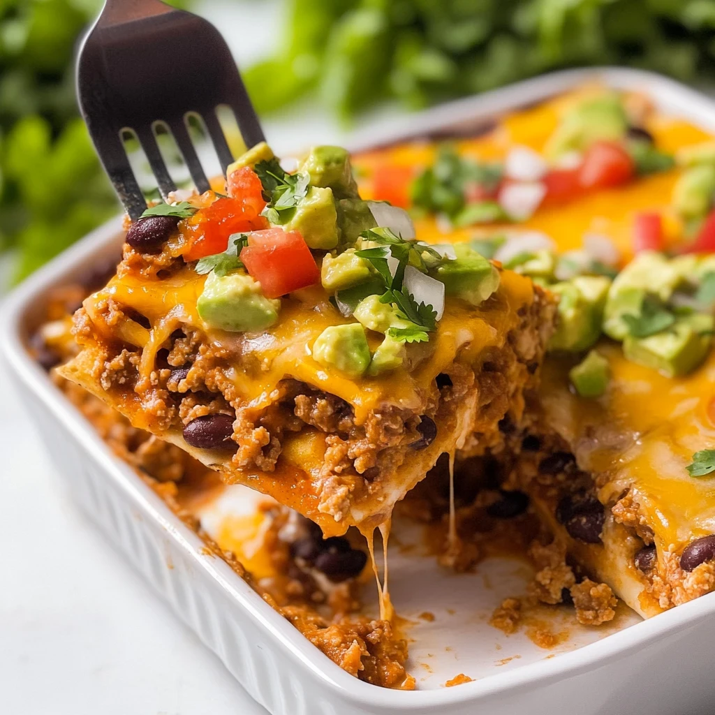 easy taco casserole bake image 3 1