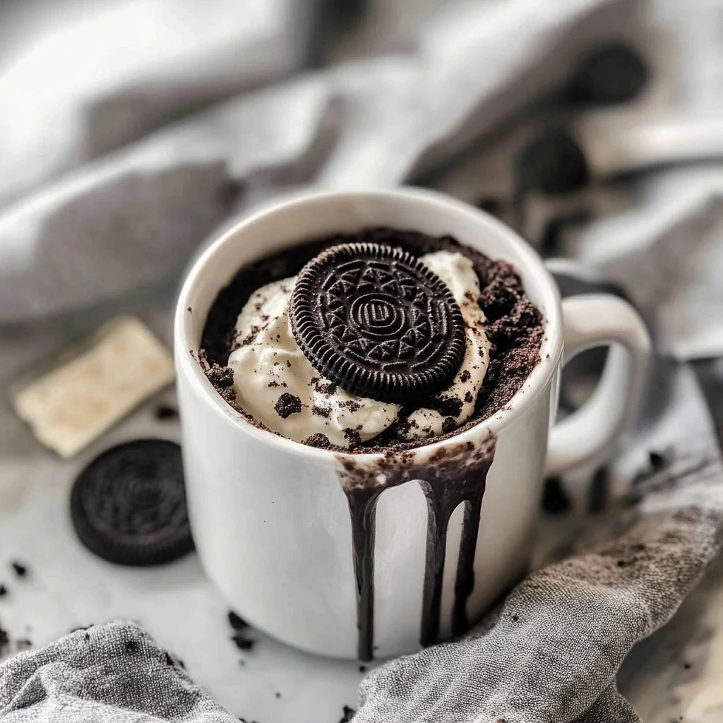 oreo mug cake image 3
