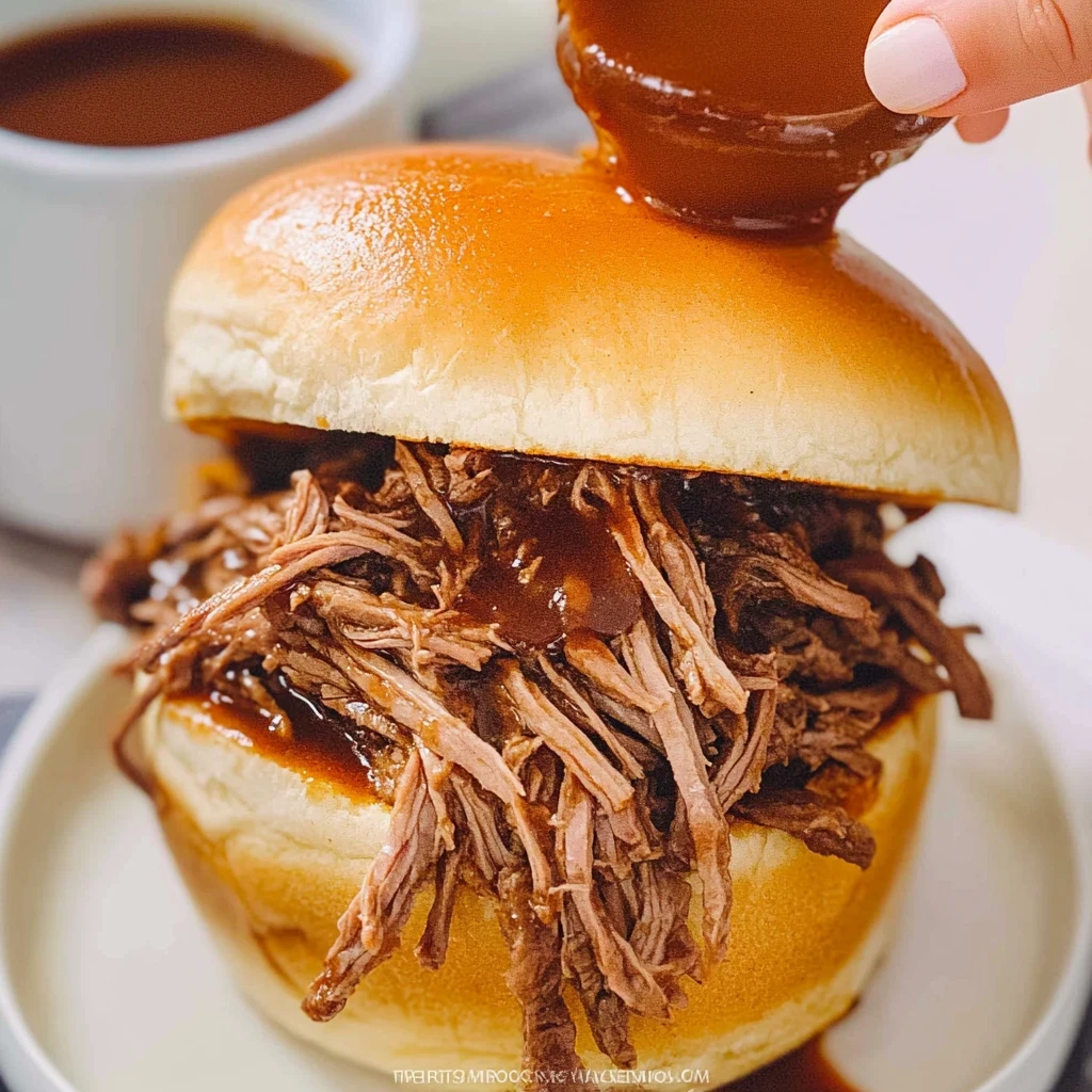 shredded beef sandwiches image 1