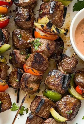 steak kabobs on the grill image 1