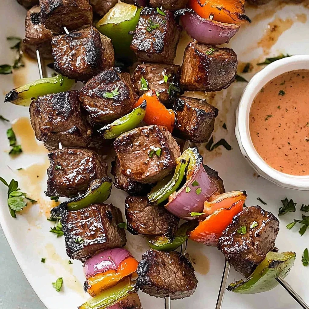 steak kabobs on the grill image 3