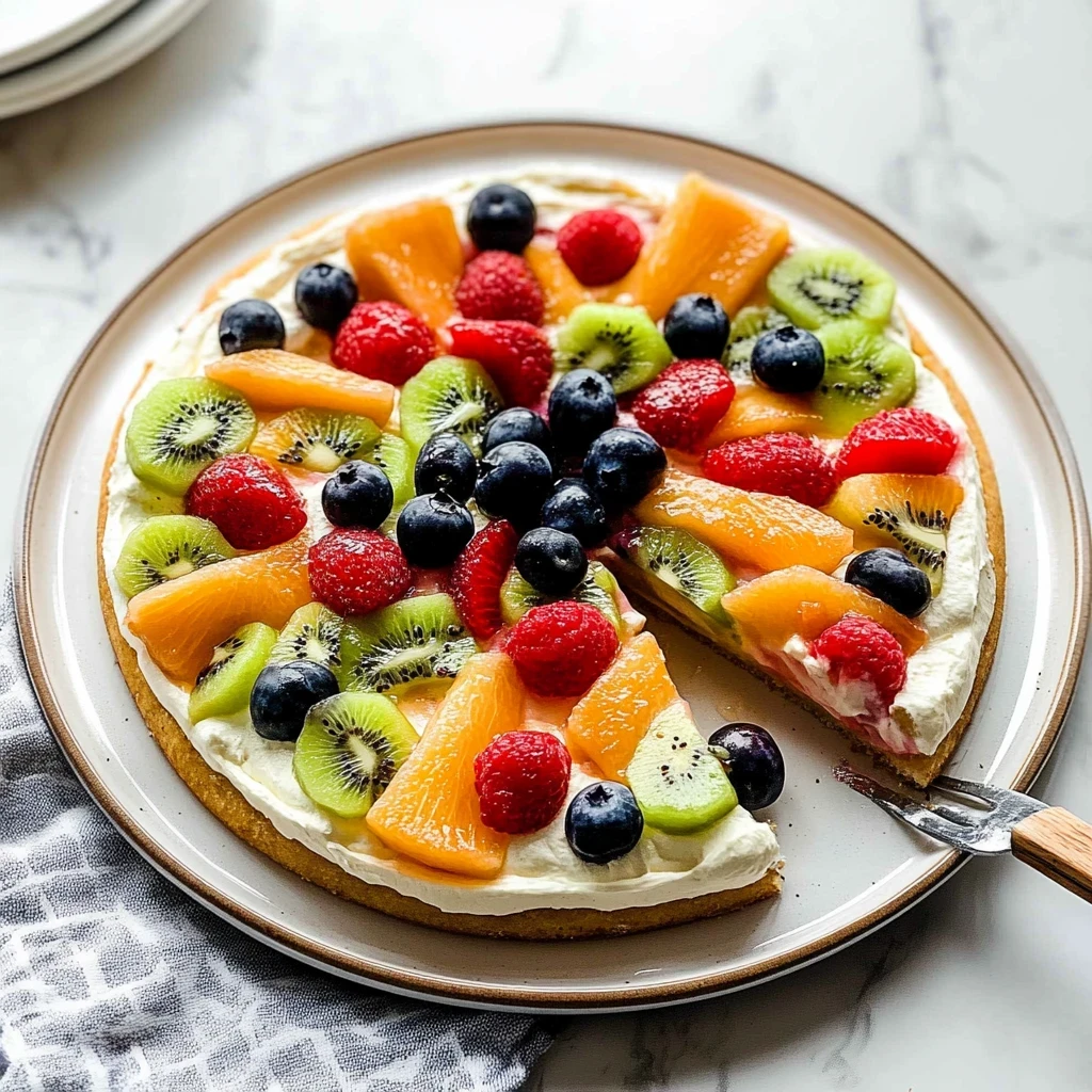 fruit pizza with cream cheese image 1
