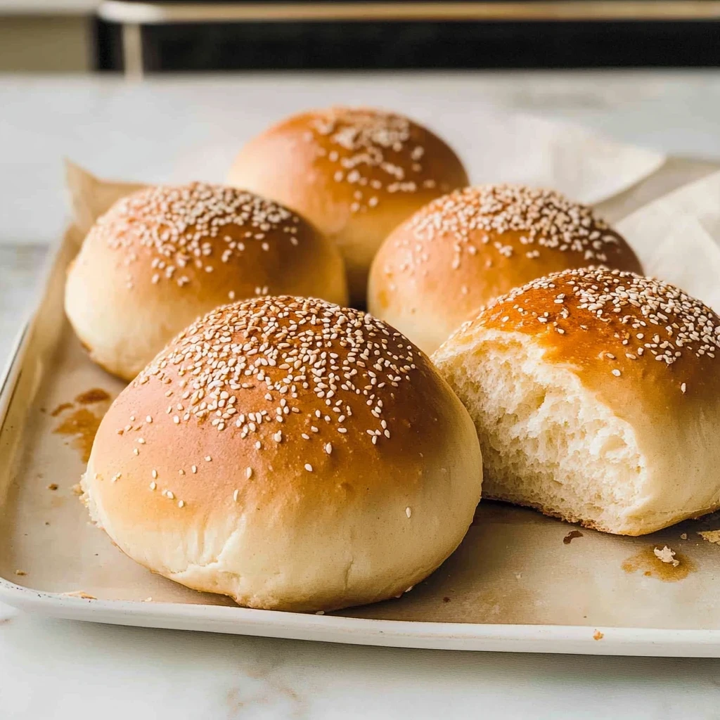 sourdough hamburger buns image 1