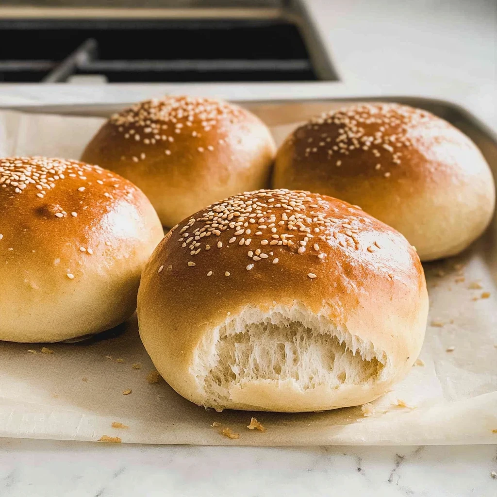 Delicious Sourdough Hamburger Buns Recipe 2 sourdough hamburger buns image 3